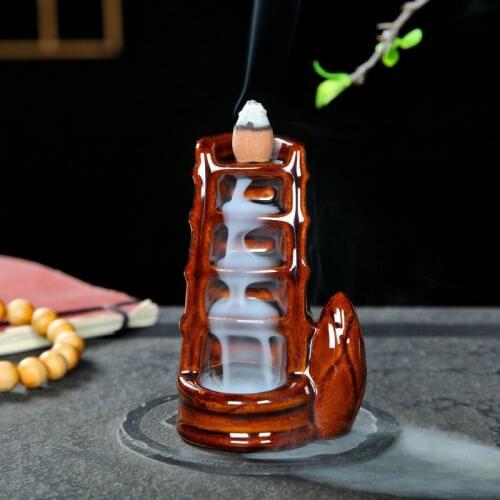 Bamboo head high backflow incense burner incense burner creative home decoration