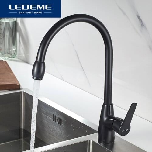LEDEME Black Kitchen Faucets