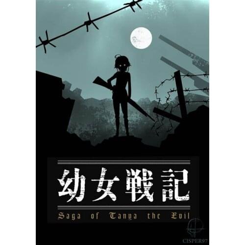 Lot style Choose Anime Youjo Senki Saga of Tanya Art print Silk poster Home Wall Decor