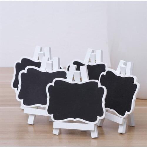 12 Pcs Mini Chalkboards with Support for Message Board Signs Seat Display Board Wedding Dinner Party Table Decoration Signs