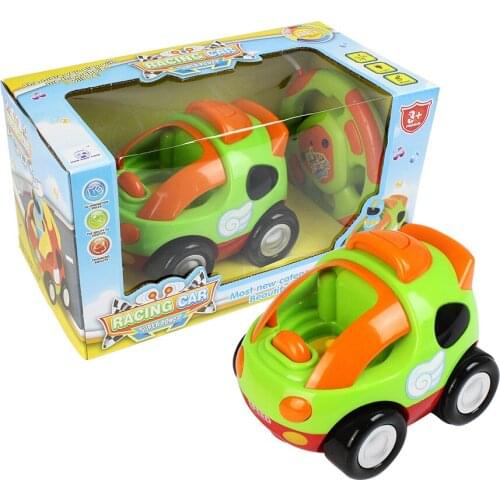 Mini RC Cartoon Race Car with Music and Lights Electric Radio Remote Control Car for Baby Toddlers Kids and Children