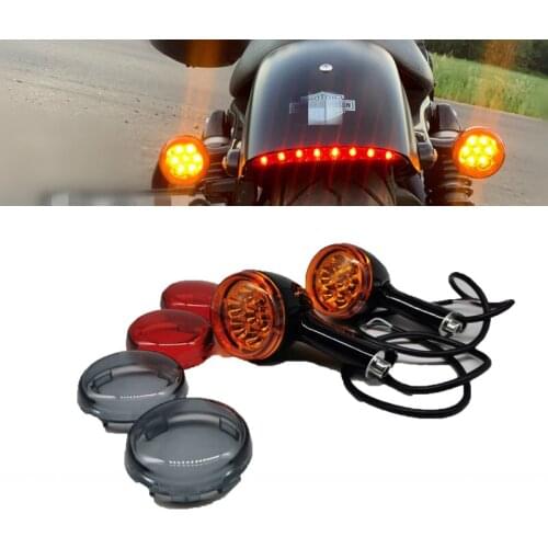 Motorcycle Turn Signal Light Rear Amber Lights Indicators for Harley Sportster XL 883 1200 1992-2020 Moto Turn Indicator