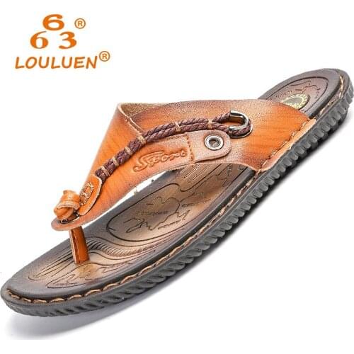 2020 New Arrival Summer Men Flip Flops High Quality Beach Sandals Anti-slip Zapatos Hombre Casual Shoes Wholesale