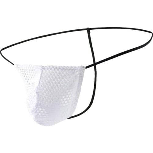 Men Sexy Underwear Star Mesh G String Thong Underwear Transparent Mesh See Through T Back Underpants Mankini Thongs