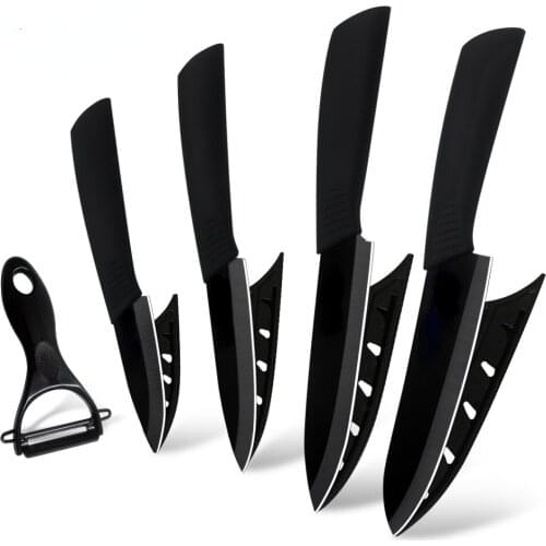 Ceramic Knife Set 3" 4" 5" 6" Black Blade ABS Non-slip Handle Zirconium Ceramic Kitchen Knives Fruit Vegetables Kitchen Tools