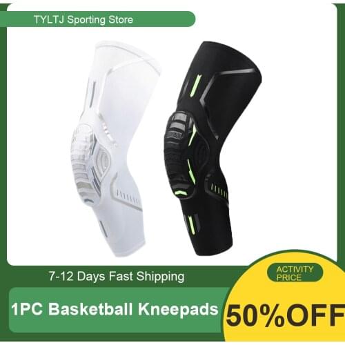 TYLTJ 1 Piece Basketball Kneepads Elastic Foam Volleyball Knee Pad Protector Fitness Gear Sports Training Support Bracers