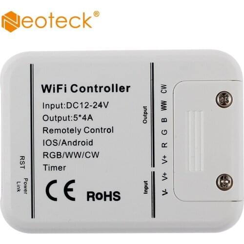 Neoteck Wireless RGB Wifi LED Strip Controller IOS Android Smartphone 12V-24V 20A APP Controller For MiLight Rgb DC Lights