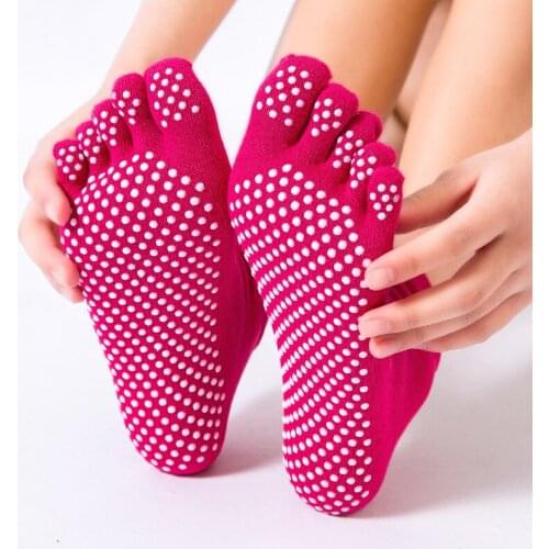 Socks Women Pack/5pairs Pilates Socks Kawaii Woman Socks Professional Yoga Socks Non-slip Massage Bottom Toe Socks joga socks