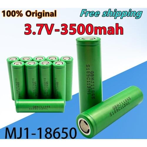 New MJ1 3.7v 3500mah 18650 rechargeable lithium battery for flashlight batteries for MJ1 3500mah battery + free shipping