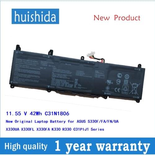11.55 V 42Wh C31N1806 New Original Laptop Battery for ASUS VivoBook S330F/FA/FN/UA X330UA X330FL X330FA K330 R330 C31PIJ1 Series