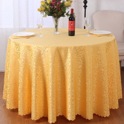 Solid Color Round Tablecloth Luxury Jacquard Table Cover Mantel Redondo De Mesa Mantel Banquet Hotel Platos Decorativo Mesa Home