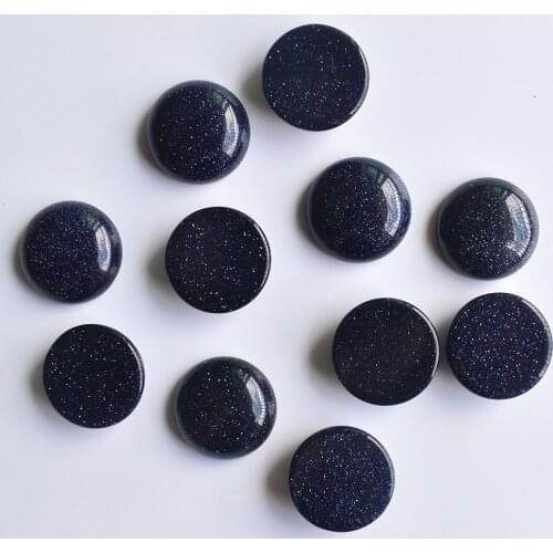 Wholesale 30pcs/lot fashion good quality blue sand stone cab cabochon 18mm beads for jewelry making free shipping