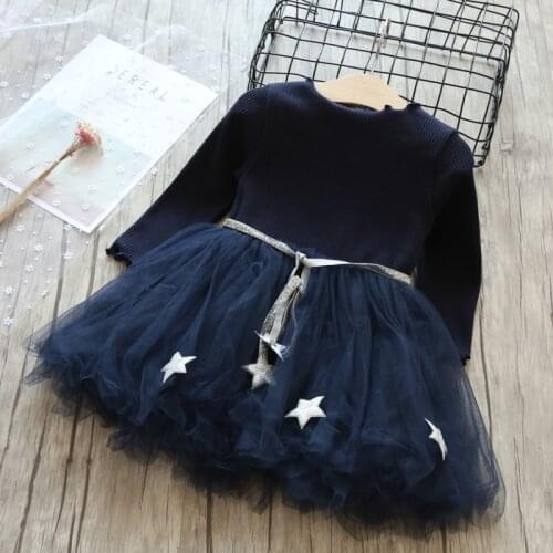 Princess Dress Brand Girls Clothes Tutu Junior Child Long Sleeves Clothing Kids Dresses For Girls Baby School Casual Wear 8T