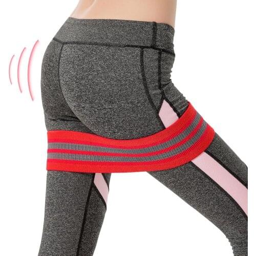 Anti-slip Elastic Band Resistance Ring Fitness Belt Hip Exercise Belt Yoga Band Fabric Fitness Yoga Pilates Muscle Training