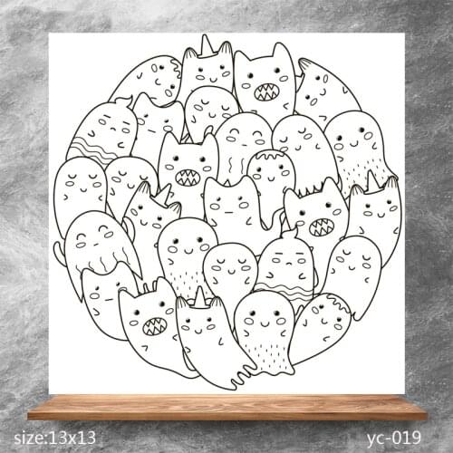 ZhuoAng Cute ghost baby Clear Stamps/Silicone Transparent Seals for DIY scrapbooking photo album Clear Stamps