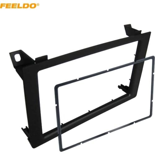 FEELDO Car 2Din Audio Facia Panel Frame Adapter for SAAB 9-3 Stereo Fascia Dash Plate Frame Trim Installation Kit #AM3463