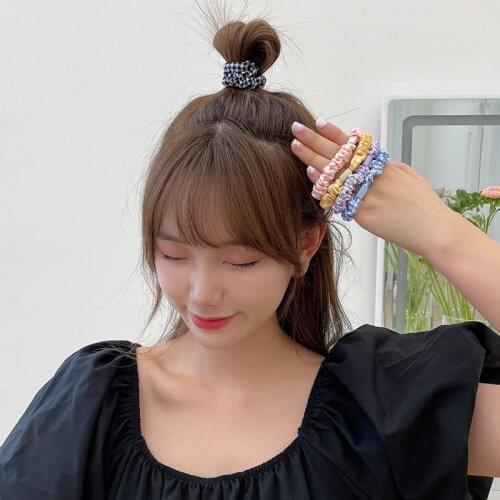 2021 New Fashion Women Girls Colorful Resin Elastic Hair Bands Ponytail Holder Bands Scrunchie Headband Hair Accessories