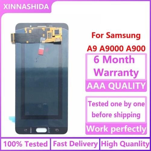 For SAMSUNG Galaxy A9 A9000 A900 A900F LCD Screen Touch Digitizer Assembly Replacement