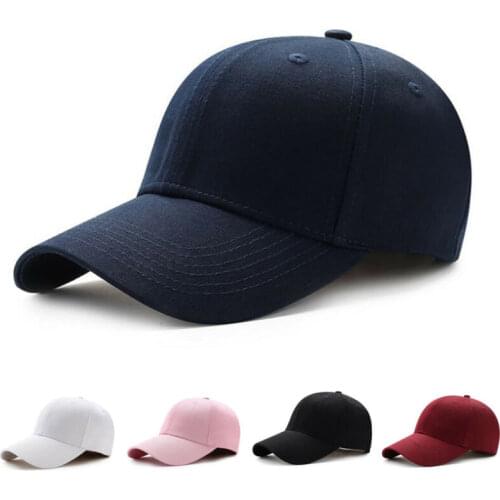 Men Women Snapback Adjustable Hip-hop Unisex Golf Baseball Cap Solid Sun Hat