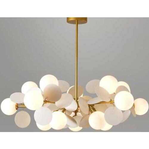 Childrens Bedroom Led Chandelier Glass Globe Lustre Gold Chandelier Lighting Colorful Acrylic Lighting Lamparas Fixtures