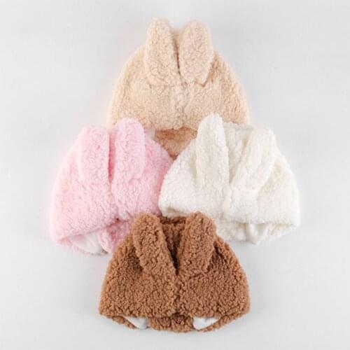 Baby Girl Boy Winter Hat Childrens Rabbit Ears Cap Autumn Korean Cute Newborn Photography Prop Warm Cashmere Accessories