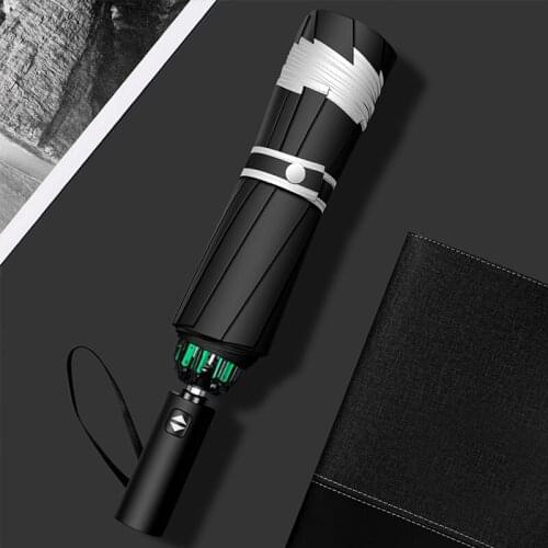 Increase the number of mens business umbrella fully automatic reverse umbrella shade sunny rain with 3 colors umbrella