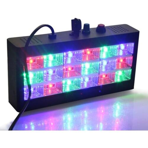 10pcs RGB 18 Led stage lighting Effect 18W Projector Strobe light disco DJ party show home voice music control 110V/220V US/EU