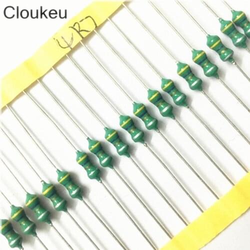 20Pcs 0410 4.7UH 4R7K Color Code Inductance Inductor 1/2w 4.7UH 4R7K 4R7