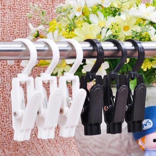 30pcs Rotating Plastic Curtain Clip Clothes Hat Clip Multi-purpose Ring Supermarket Baseball Cap Clip Display Hook