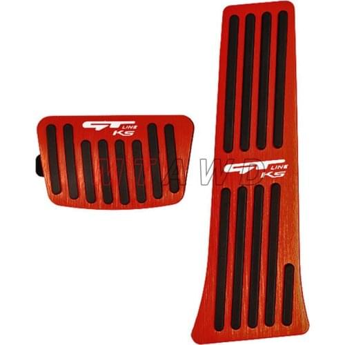 For KIA K5 GT LINE Accessories 2022 2021 Aluminum AT Car Accelerator Gas Pedal Anti Slip Brake Pad Protectors Cover Trim Styling