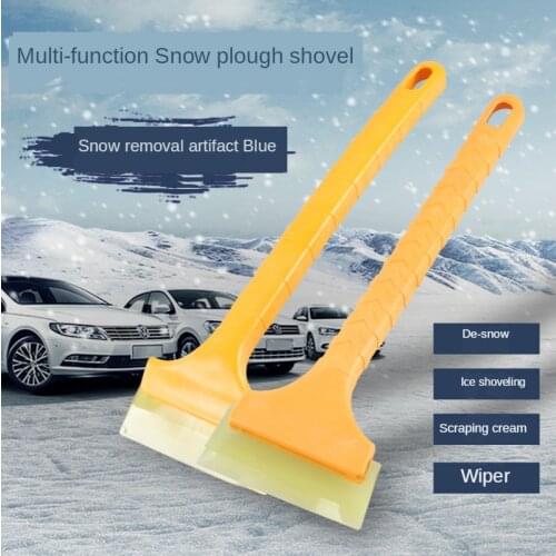 Cars Use A Long-handled Snow Removal Shovel To Remove Snow