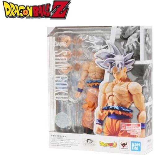 BANDAI SHF Anime Dragon Ball Z Son Goku Silver Hair Joint Movable Collection Model Action Figure Toys Christmas Gifts Kids