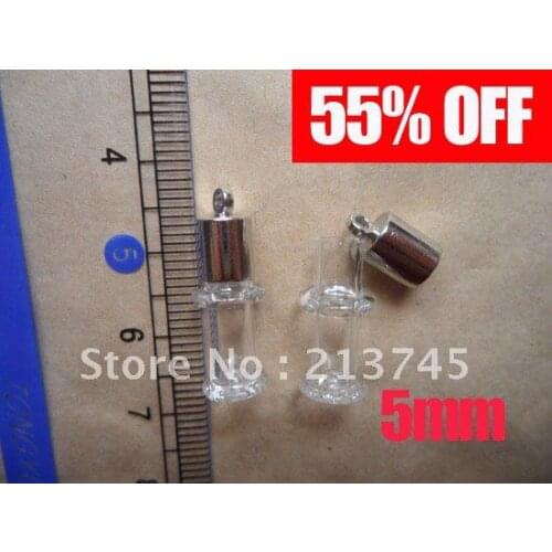 Freeshipping!! 5mm Bizarre Stytle Vial Pendant (cap need glue)