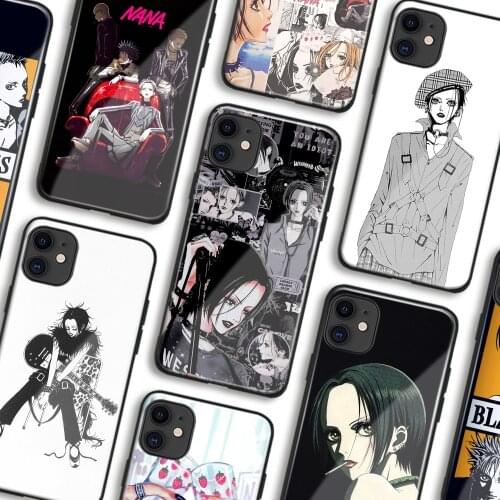 Nana Osaki Nana Manga Anime Soft TPU Glass Phone Case for IPhone SE 6s 7 8 Plus X Xr Xs 11 12 Mini Pro Max Samsung