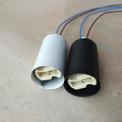 10pcs/lot black/white G9 Socket Ceramic Bases with 0.5mm2 wire chrome/gold/rose gold/bronze lamp cup lighting accessories