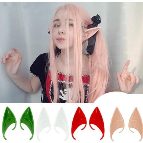 HOT Halloween Latex Elf Ears Fairy Pixie Cosplay Hook On Fancy Dress Ears Accessory