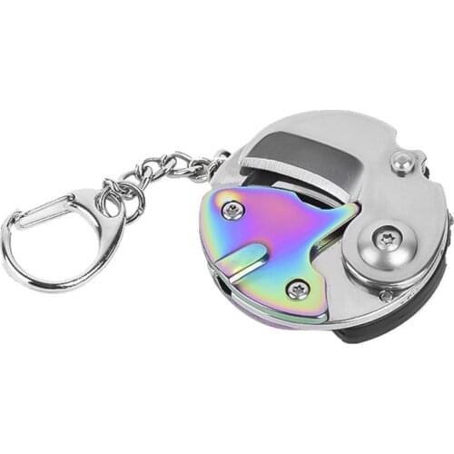 Pocket Fold Mini Knife Multifunctional Coin Knife Screwdriver Portable Keyring Keychain Outdoor Survival Knife Opener Small Tool