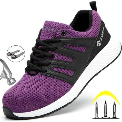 2021 Lightweight Safety Shoes Men Puncture-Proof Work Safety Shoes Women Steel Toe Shoes Work Boots Men Work Shoes Industrial