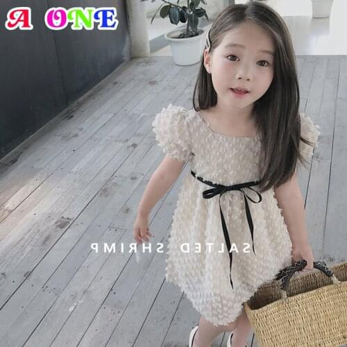 Summer kids dresses for girls girls dress baby vestidos princess clothes cute bow kids elegant clothing