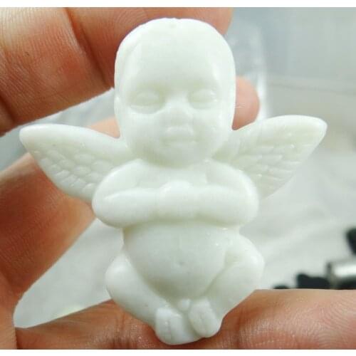 Natural stone Quartz crystal Turquoises hand-carved statue of Cupid pendant for diy jewelry making necklace Accessories