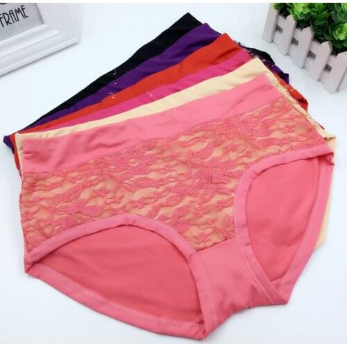 10Pcs/lot New Arrival ropa interior femenina Underwears Women Panties Breathable milk silk Plus Size 6XL lingerie womens briefs