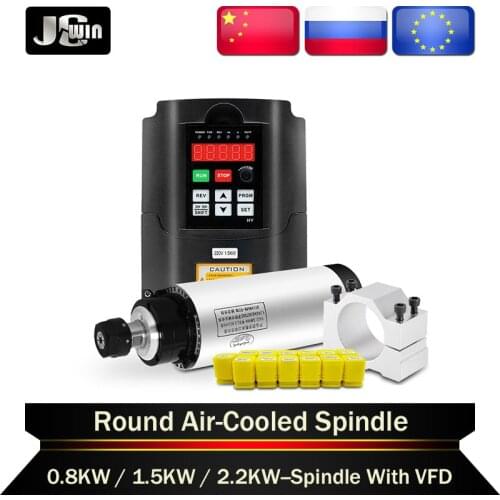 New Product ! 110v/ 220V/380V 2.2KW ER20 CNC Air Cooled Spindle Motor D=80mm DIY Air Cooling CNC Motor Spindle CNC machine