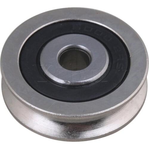 Bearing Steel U Groove Rail Pulley Passive Rolloer Wheel 6mm ID 30mm OD
