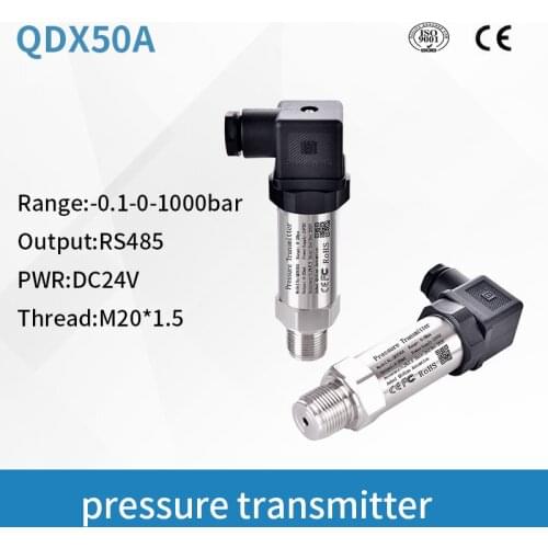 QDX50A Pressure Transmitter Pressure Transducer Sensor -1~0~10bar/6bar/25bar RS485 output 24V DC power supply