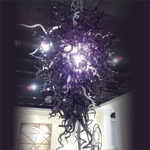 Christmas Gift Wrought Iron Lights Chandeliers Blown Glass Chandelier Modern Crystal LED AC