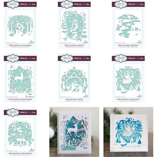 Christmas Snowman Eagle Polar Bear Santa Claus Metal Cutting Die Scrapbooking Paper Handmade Album Stamp Die Sheets Greeting New