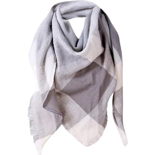 Plaid Shawl Cashmere Autumn Plaid Wool Scarves Scarf Casual Medium 2021new Fashion Womens Ladies Beach Style Vintage Scarf
