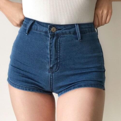 Women Summer Sexy Slim Denim Shorts Mujer Short Jeans Tight High Elastic Feminino Female High Waist Short Pants Bottom