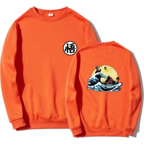 Japan Anime Harajuku Men Hoodies Sweatshirts Turtle Goku Print poleron hombre Streetwear sudadera pullover Sweatshirt Hoody
