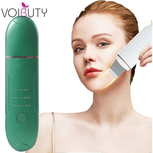 Ultrasonic Face Scrubber Facial Skin Lifting Peeling Massager Blackhead Remover Eletric Pore Cleansing Shovel Beauty Care Tool